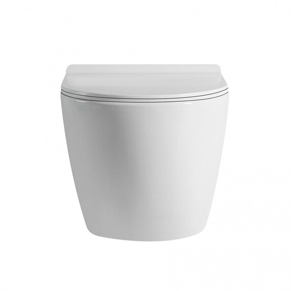 Унитаз подвесной безободковый импульсный Abber Bequem AC1105P с крышкой микролифт - фото 15