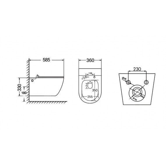 Унитаз подвесной безободковый импульсный Abber Bequem AC1105P с крышкой микролифт - фото 18