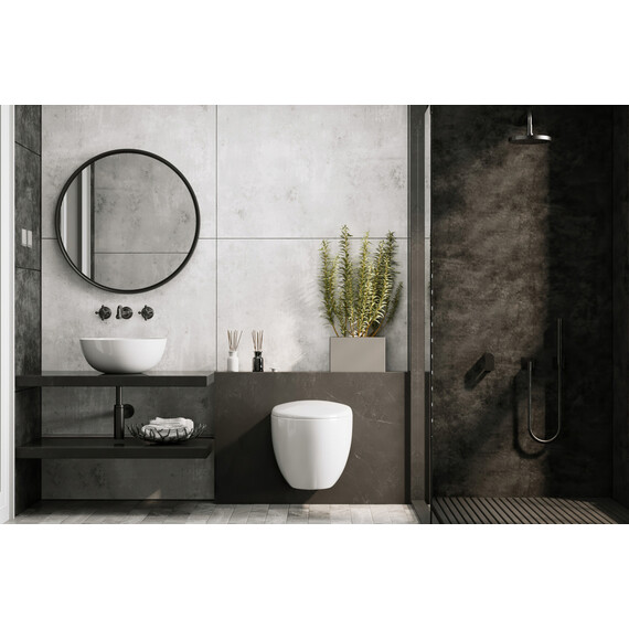 Унитаз подвесной безободковый импульсный Abber Bequem AC1107P с крышкой микролифт - фото 12