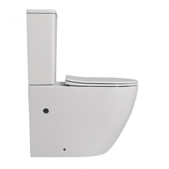 Унитаз-компакт безободковый Abber Bequem AC1110 с крышкой микролифт - фото 2