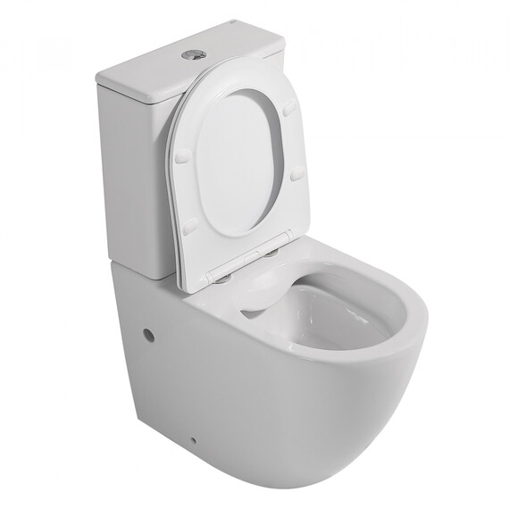 Унитаз-компакт безободковый Abber Bequem AC1110 с крышкой микролифт - фото 13