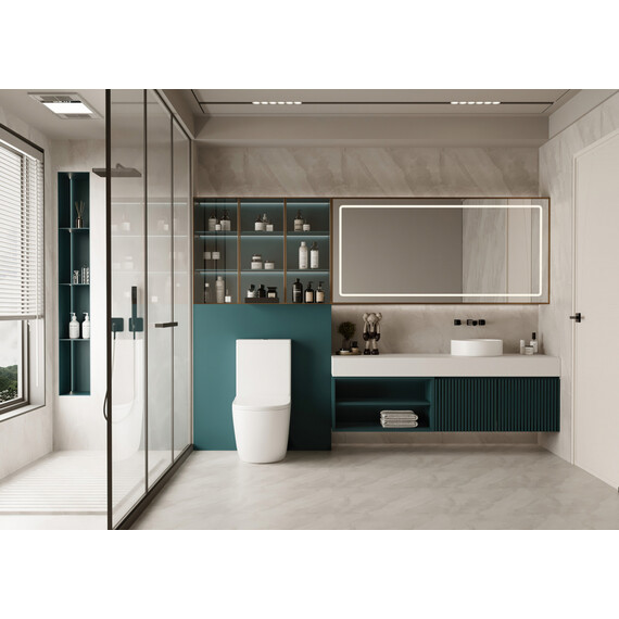 Унитаз-компакт безободковый Abber Bequem AC1110 с крышкой микролифт - фото 17