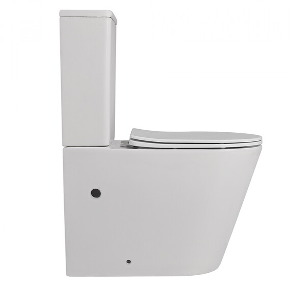 Унитаз-компакт безободковый Abber Bequem AC1112 с крышкой микролифт, Цвет производителя: белый - фото 11