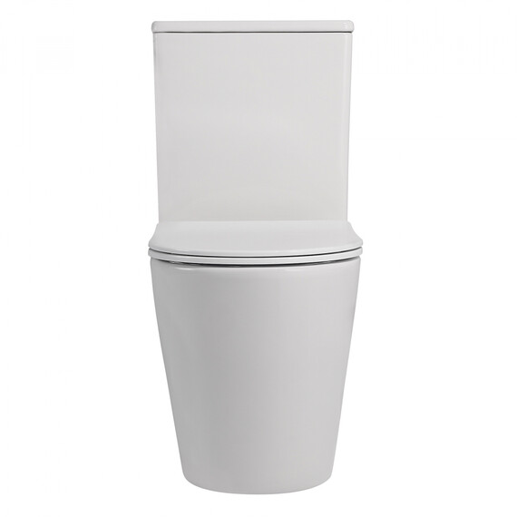 Унитаз-компакт безободковый Abber Bequem AC1112 с крышкой микролифт, Цвет производителя: белый - фото 13