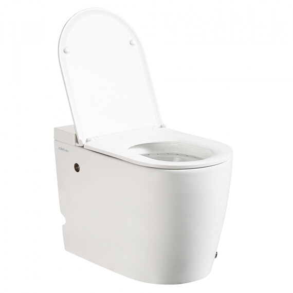Унитаз приставной безободковый импульсный Abber Bequem AC1114P с крышкой микролифт - фото 11