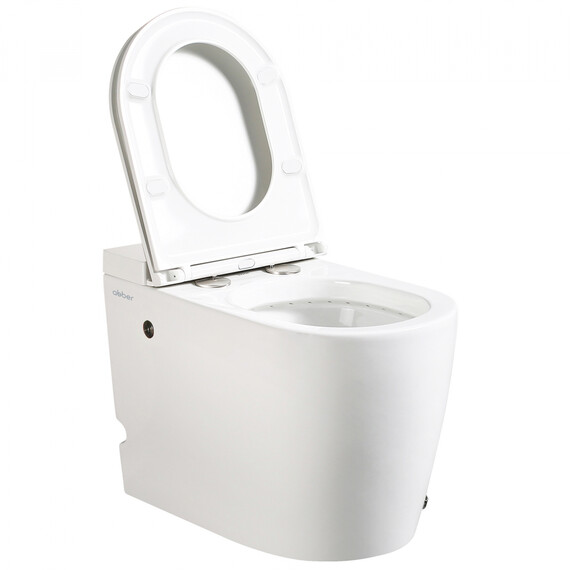 Унитаз приставной безободковый импульсный Abber Bequem AC1114P с крышкой микролифт - фото 12
