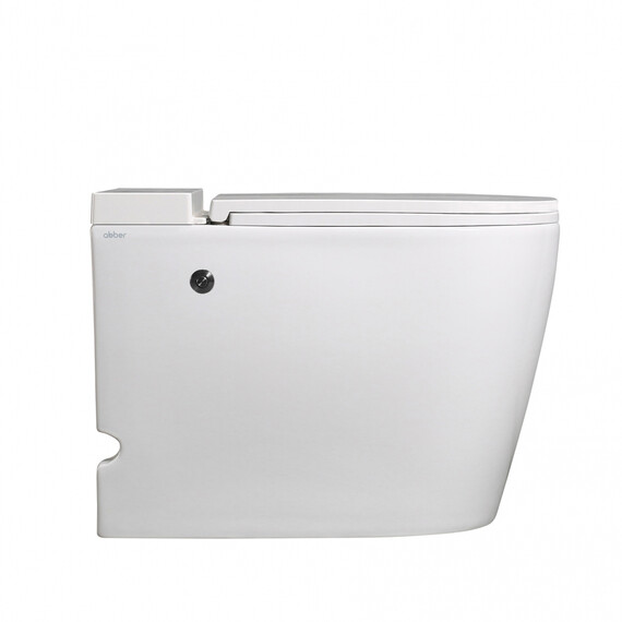 Унитаз приставной безободковый импульсный Abber Bequem AC1114P с крышкой микролифт - фото 15