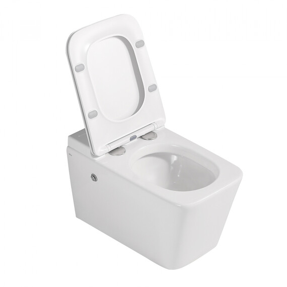 Унитаз подвесной безободковый импульсный Abber Rechteck AC1202P с крышкой микролифт - фото 15