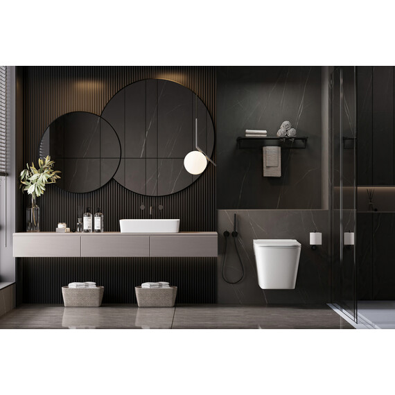 Унитаз подвесной безободковый импульсный Abber Rechteck AC1202P с крышкой микролифт - фото 19