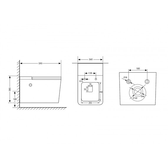 Унитаз подвесной безободковый импульсный Abber Rechteck AC1202P с крышкой микролифт - фото 21