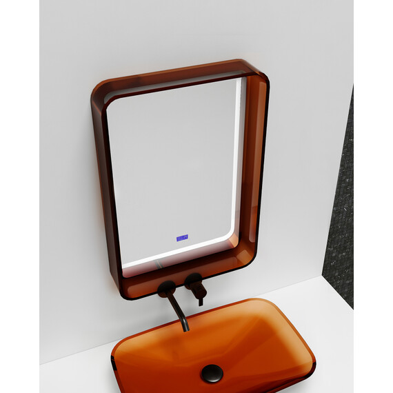 Зеркало Abber Kristall 55 см AT6701Opal, красный - фото 2