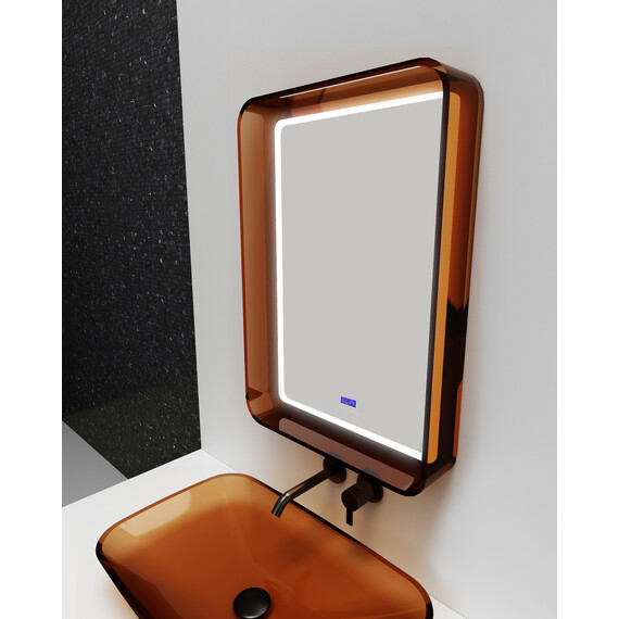 Зеркало Abber Kristall 55 см AT6701Opal, красный - фото 3