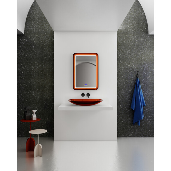 Зеркало Abber Kristall 55 см AT6701Opal, красный - фото 4