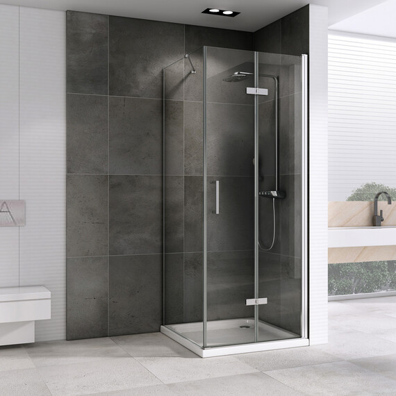 Душевое ограждение Abber Zart 80x90 см AG08080P-S91, хром/прозрачное - фото 2