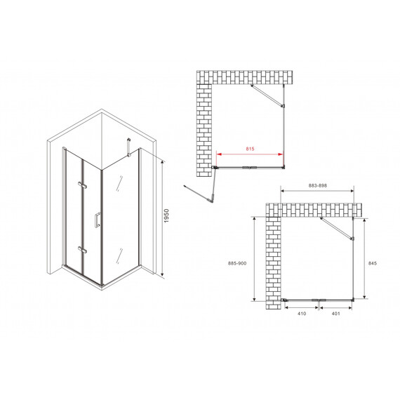 Душевое ограждение Abber Zart 90x90 см AG08090P-S91, хром/прозрачное - фото 6