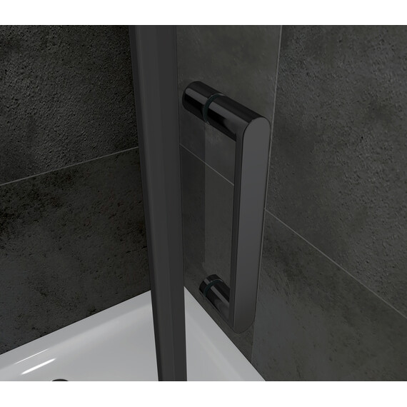Душевое ограждение Abber Sonnenstrand 90x75 см AG04090B-S75B, чёрный/прозрачное - фото 4