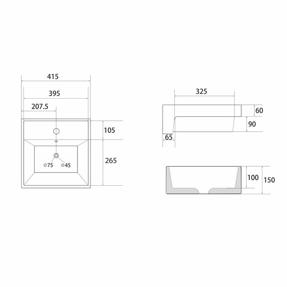 Раковина-чаша Abber Rechteck 41 см AC2208MCG, светло-зеленый матовый - фото 4