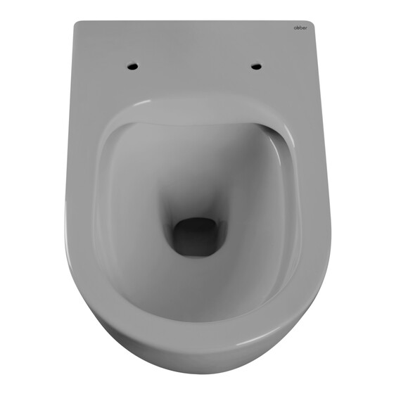 Унитаз подвесной безободковый Abber Bequem AC1103MG с крышкой микролифт, серый матовый, Цвет производителя: серый - фото 17