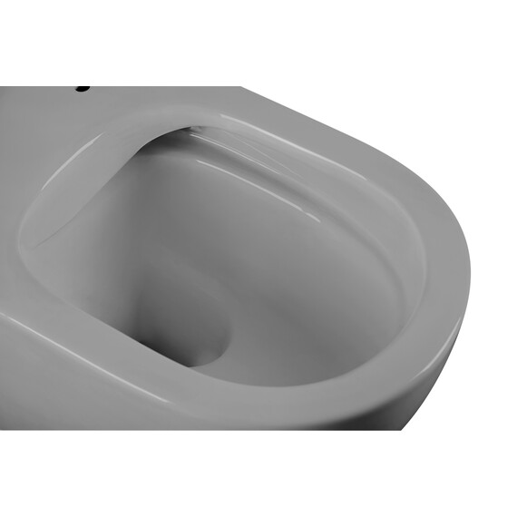 Унитаз подвесной безободковый Abber Bequem AC1103MG с крышкой микролифт, серый матовый, Цвет производителя: серый - фото 18