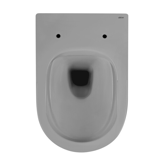 Унитаз подвесной безободковый Abber Bequem AC1103MG с крышкой микролифт, серый матовый, Цвет производителя: серый - фото 16