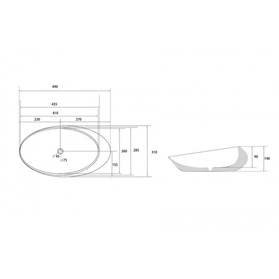 Раковина-чаша Abber Bequem 49 см AC2107MG, серый матовый - фото 4