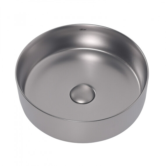 Раковина-чаша Abber Bequem 36 см AC2108MS, серебро матовое - фото 3