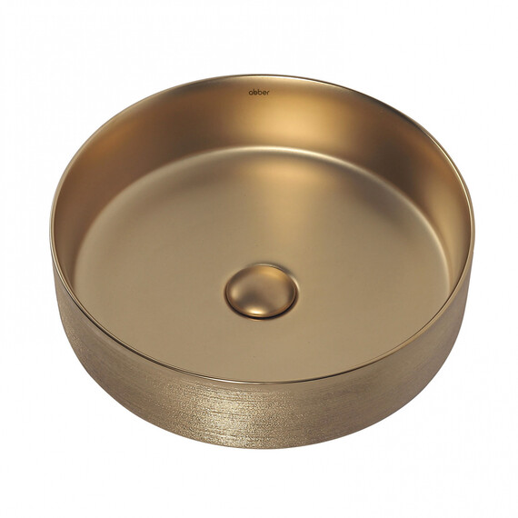 Раковина-чаша Abber Bequem 40 см AC2109BGM, золото матовое - фото 3