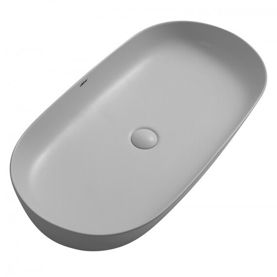 Раковина-чаша Abber Bequem 80 см AC2110MLG, светло-серый матовый - фото 3