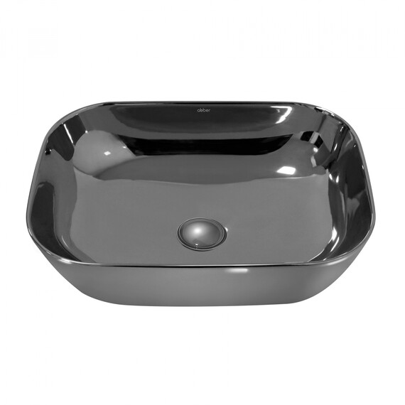 Раковина-чаша Abber Rechteck 46 см AC2200GS, серебро - фото 2