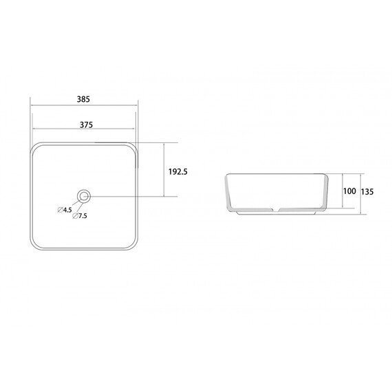 Раковина-чаша Abber Rechteck 38 см AC2211MBE, светло-бежевый матовый - фото 5