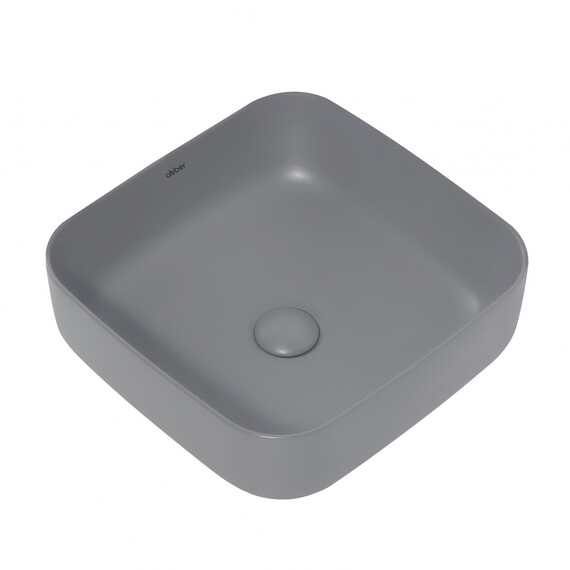 Раковина-чаша Abber Rechteck 38 см AC2211MG, серый матовый - фото 2
