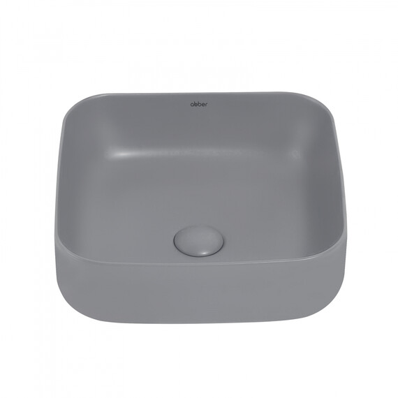 Раковина-чаша Abber Rechteck 38 см AC2211MG, серый матовый - фото 4