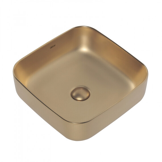 Раковина-чаша Abber Rechteck 38 см AC2211MMG, золото матовое - фото 2