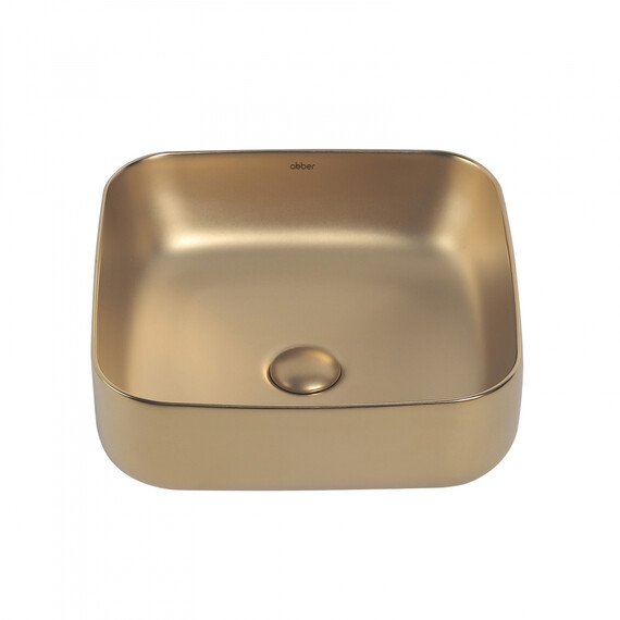 Раковина-чаша Abber Rechteck 38 см AC2211MMG, золото матовое - фото 4