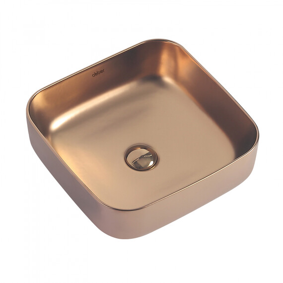 Раковина-чаша Abber Rechteck 38 см AC2211MRG, розовое золото матовое - фото 3