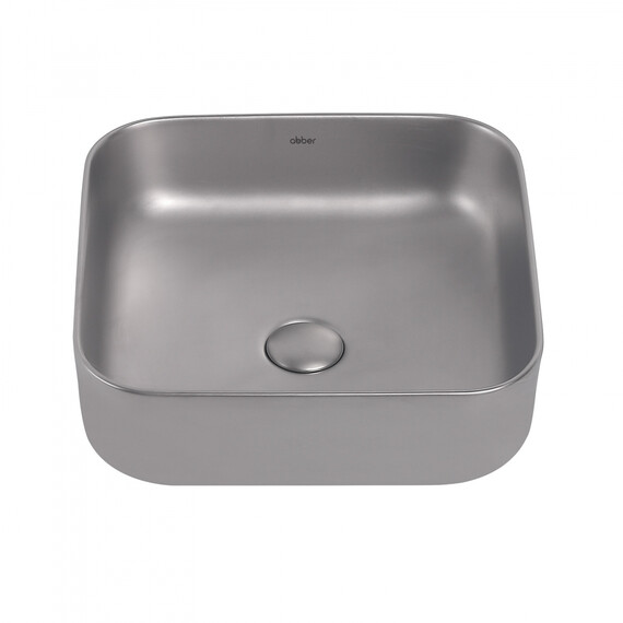 Раковина-чаша Abber Rechteck 38 см AC2211MS, серебро матовое - фото 2
