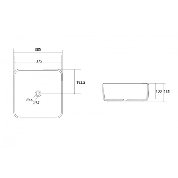 Раковина-чаша Abber Rechteck 38 см AC2211MS, серебро матовое - фото 4