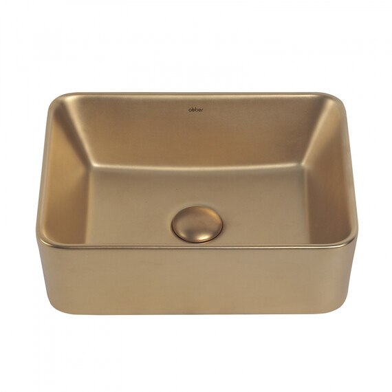 Раковина-чаша Abber Rechteck 48 см AC2213MMG, золото матовое - фото 2