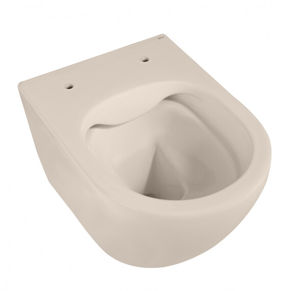 Унитаз подвесной безободковый Abber Bequem AC1101MBE с крышкой микролифт, бежевый матовый, Цвет производителя: бежевый - фото 17