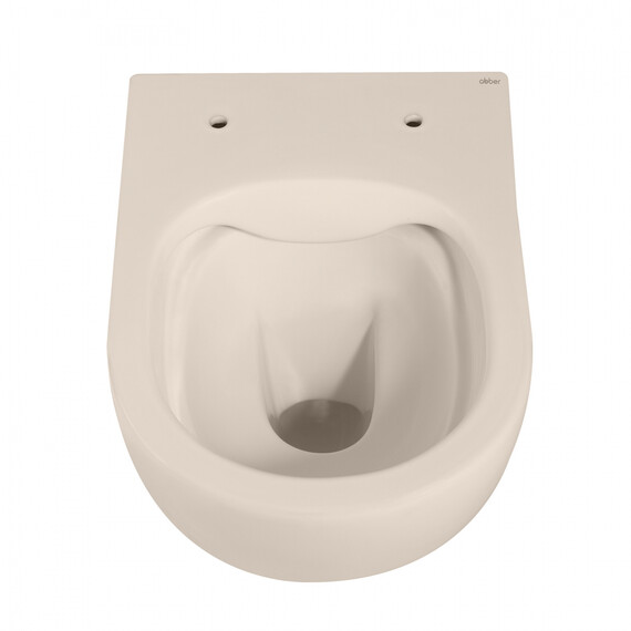 Унитаз подвесной безободковый Abber Bequem AC1101MBE с крышкой микролифт, бежевый матовый, Цвет производителя: бежевый - фото 18