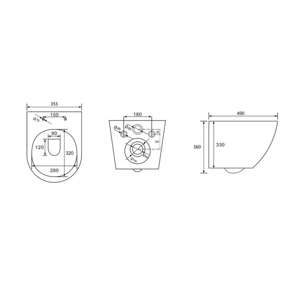 Унитаз подвесной безободковый Abber Bequem AC1101MBE с крышкой микролифт, бежевый матовый, Цвет производителя: бежевый - фото 22