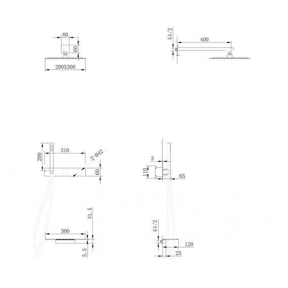 Душевая система для ванны с термостатом Abber Rund AF8750NG, никель - фото 3