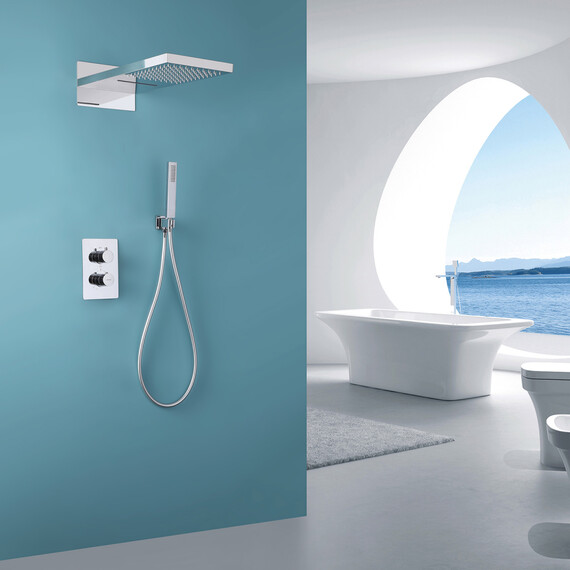 Душевая система для душа с термостатом Abber Weiss Insel AF8052 - фото 2