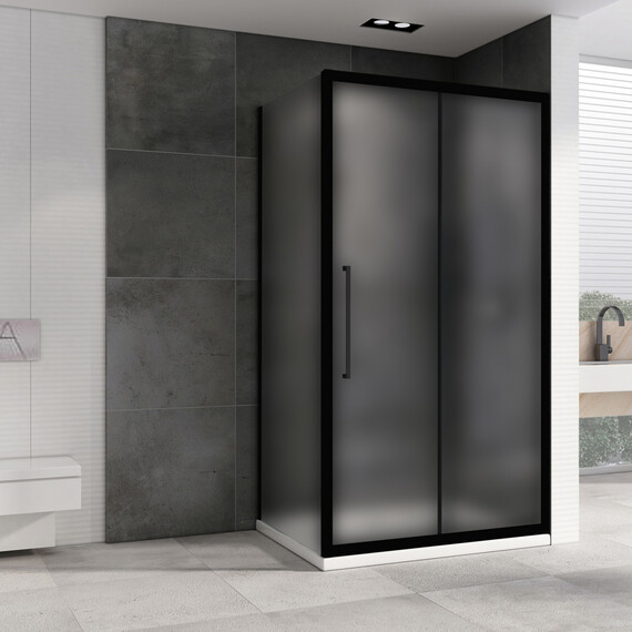 Душевое ограждение Abber Schwarzer Diamant 130x80 см AG30130BMH-S80BM, чёрный/матовое - фото 2