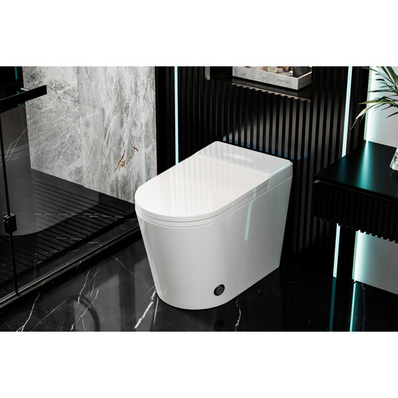 Унитаз-биде приставной электронный безободковый с импульсным смывом Abber Bequem AC1117S с крышкой микролифт - фото 13