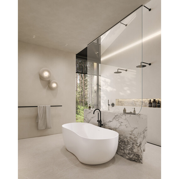 Ванна отдельностоящая Abber Stein 170x80 см AS9604, белый матовый - фото 10