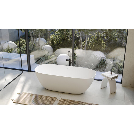 Ванна отдельностоящая Abber Stein 170x72 см AS9612-1.7, белый матовый - фото 3