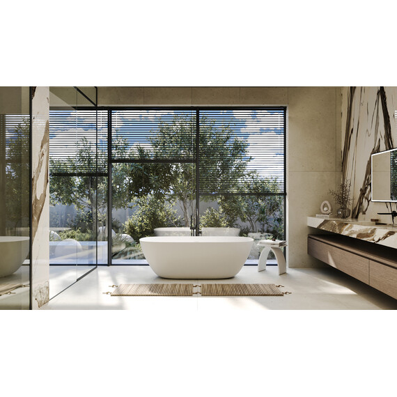 Ванна отдельностоящая Abber Stein 170x72 см AS9612-1.7, белый матовый - фото 2