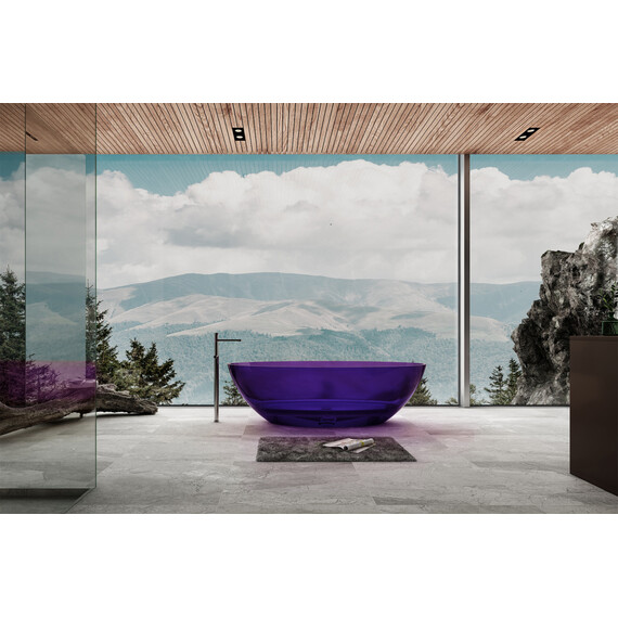 Ванна прозрачная Abber Kristall 180x85 см AT9702Amethyst, фиолетовый - фото 2