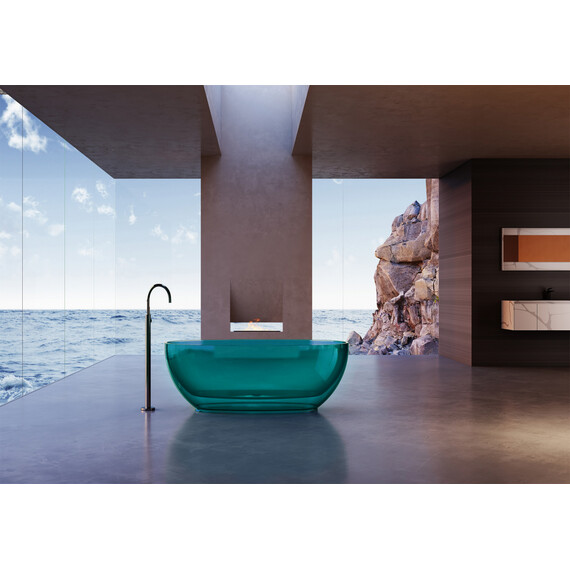 Ванна прозрачная Abber Kristall 170x75 см AT9703Aquamarin, бирюзовый - фото 2